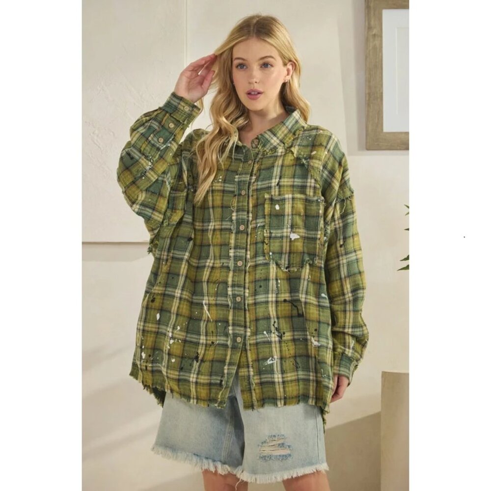 Oli & Hali Button Down Long Sleeve Plaid Shirt - Picture 4 of 4